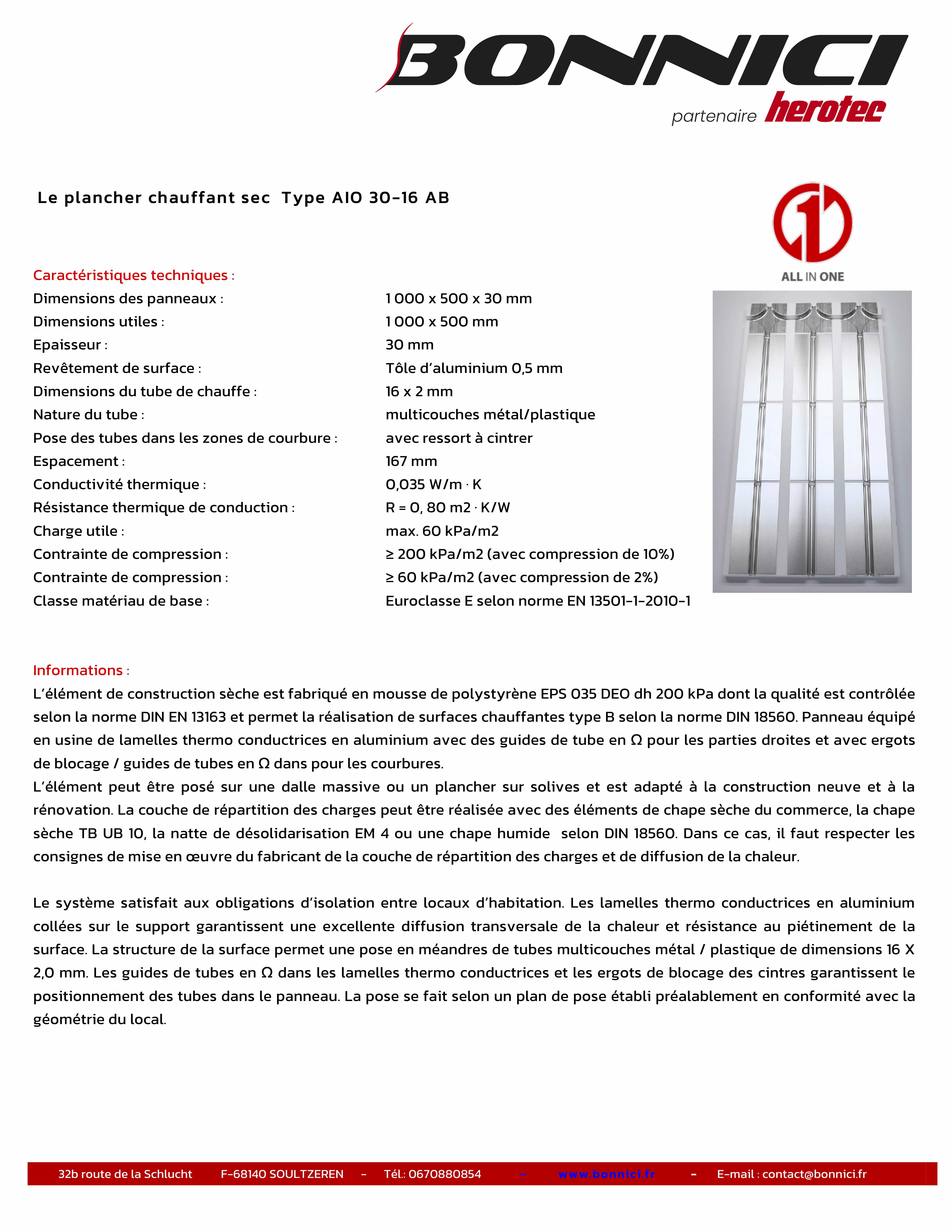 Fiche technique - AIO 30-16-AB
